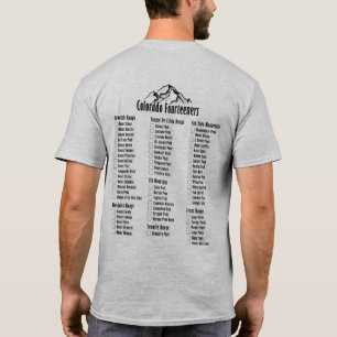 コロラド州Fourteeners 2はワイシャツチェックリスト14erの味方しました Tシャツ
