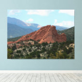 コロラド州Garden of the Godsの南門の岩 キャンバスプリント (インサイチュ (ウッドフロア))