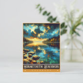 コロラド州Horsetooth Reservoir |ヴィンテージ絵画ー ポストカード (スタンド正面)