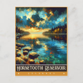 コロラド州Horsetooth Reservoir |ヴィンテージ絵画ー ポストカード (正面)