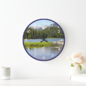 コロラド州mountain湖 ラージ壁時計 (ホーム)