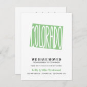 コロラド新しい住所ニューホームを移転した ポストカード (正面/裏面)