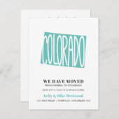 コロラド新しい住所ニューホームを移転した ポストカード (正面/裏面)