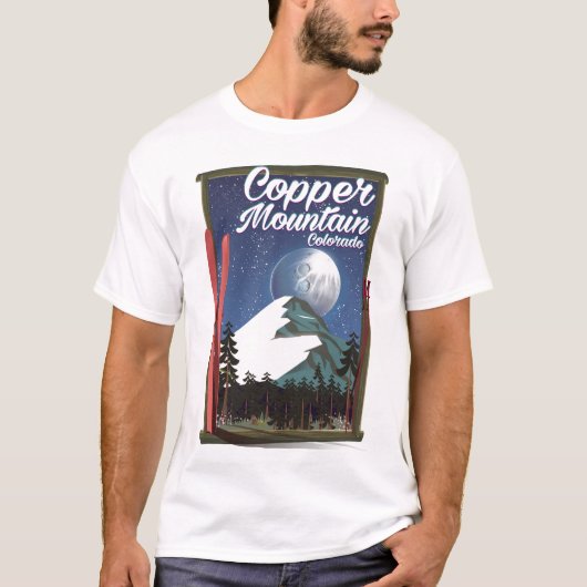 コロラド旅行ポスター コッパーマウンテン Tシャツ (正面)