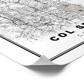 コロラド春の地図 ポスター (角)