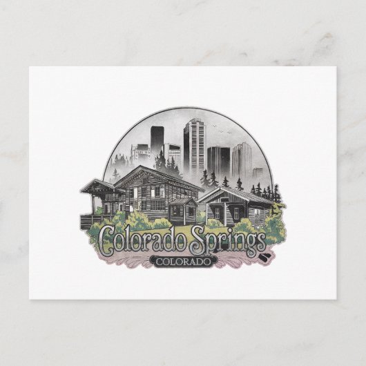コロラド春シティコロラド州USA シーズンポストカード (正面)