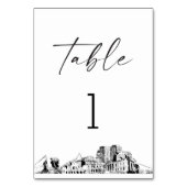 コロラド春スカイラインテーブル番号3.5x5カード テーブルナンバー (正面)