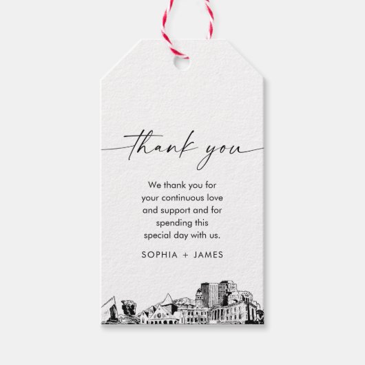 コロラド春スカイライン結婚式の引き出物ラベル ギフトタグ (正面)