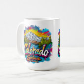 コロラド春ズコロラドパイクピークマウンテン コーヒーマグカップ (正面左)