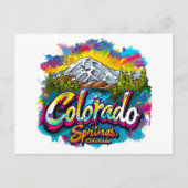 コロラド春ズコロラドパイクピークマウンテン ポストカード (正面)
