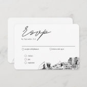 コロラド春伝統的RSVP食事オプション エンクロージャーカード (正面/裏面)