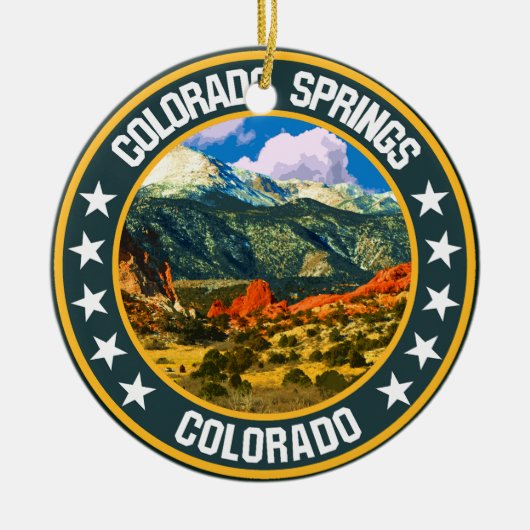 コロラド春 セラミックオーナメント (正面)