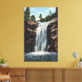 コロラド春, CO -ブライダルベール滝 キャンバスプリント (インサイチュ (リビング))