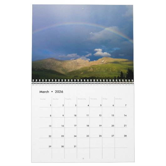 コロラド暦 カレンダー (3月 2026)