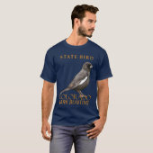 コロラド準州の鳥 ヒメクロヒタキ Tシャツ (正面フル)
