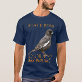 コロラド準州の鳥 ヒメクロヒタキ Tシャツ (正面)