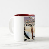 コロラド澄ん州クリークのスキーポスター。 ツートーンマグカップ (正面左)