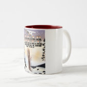 コロラド澄ん州クリークのスキーポスター。 ツートーンマグカップ (正面右)