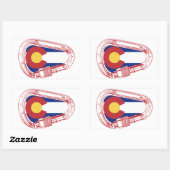 コロラド登山カラビナー 長方形シール (シート)