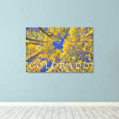 コロラド秋 |秋の《植物》アスペン林 キャンバスプリント (インサイチュ (ウッドフロア))