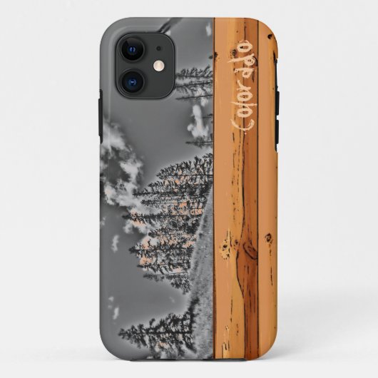 コロラド素朴ツリー白黒iphone 5ケース Case-Mate iPhoneケース (裏面)