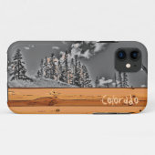 コロラド素朴ツリー白黒iphone 5ケース Case-Mate iPhoneケース (裏面(横))