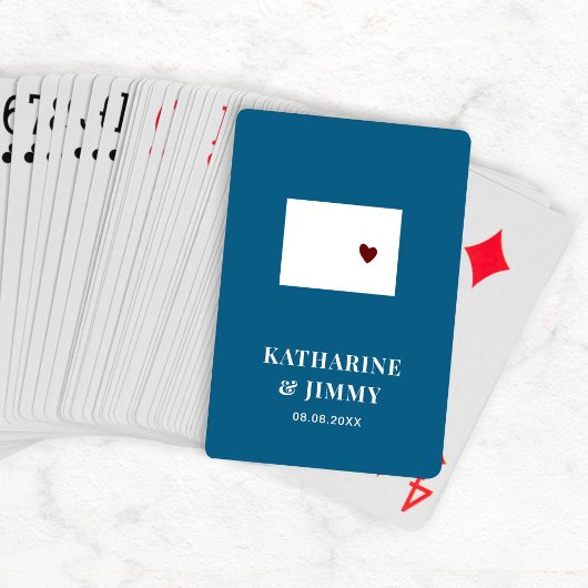 コロラド結婚式の引き出物カジノカード州地図 トランプ