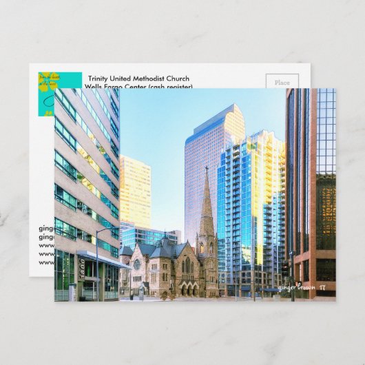 コロラド統一された州，デンバー，トリニティ・メソジスト教会 ポストカード (正面/裏面)