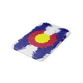 コロラド芸術的州旗絵を描(ばちゃばちゃ)跳ねるバスマット バスマット (アングル)