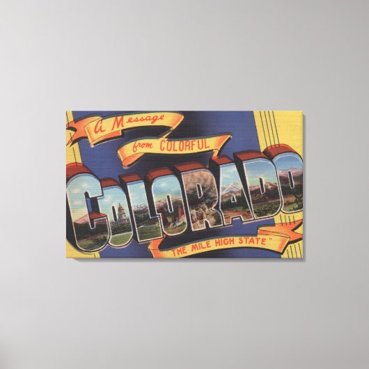 コロラド語(ザマイルハイ州) キャンバスプリント (正面)