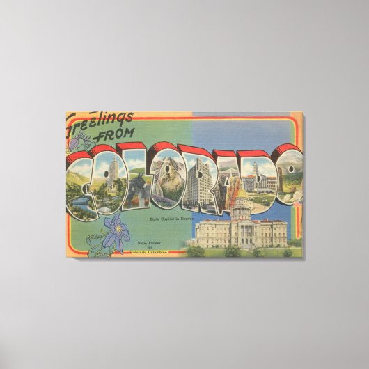 コロラド語(州キャピタルシーン) キャンバスプリント (正面)