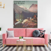 コロラド鉄道の宣伝ポスター キャンバスプリント (インサイチュ (リビング))