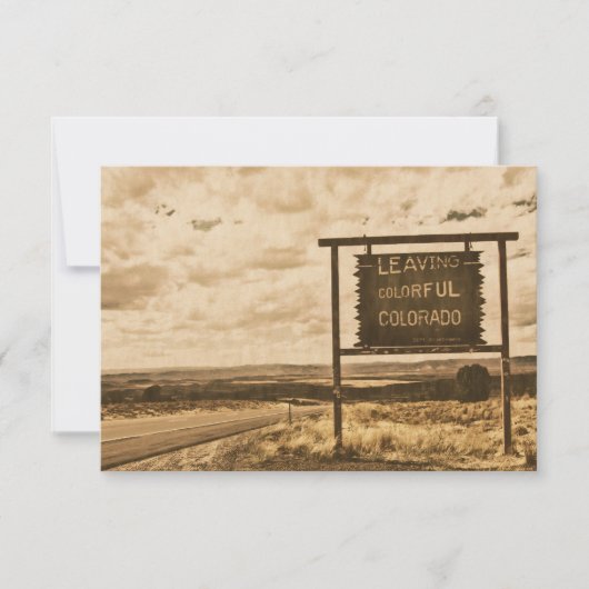 コロラド離れ州のカラフル 招待状 (正面)