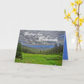 コロラド風光明媚なグリーティングカード カード (黄色い花)