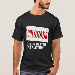 コロラド高度州レトロUSA地理 Tシャツ