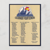 コロラド14ersフォーティーンズマウンテン登山 ポストカード (正面)