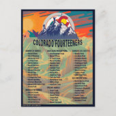 コロラド14ersフォーティーンズマウンテン登山 ポストカード (正面)