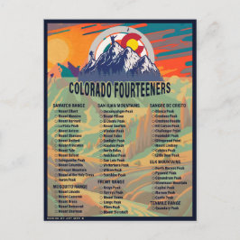 コロラド14ersフォーティーンズマウンテン登山 ポストカード