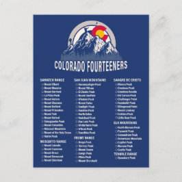 コロラド14ersフォーティーンズマウンテン登山 ポストカード