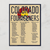 コロラド14ersフォーティーンズマウンテン登山 ポストカード (正面)