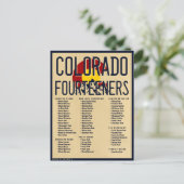 コロラド14ersフォーティーンズマウンテン登山 ポストカード (スタンド正面)