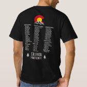コロラド14ersフォーティーンズマウンテン登山 tシャツ (裏面)