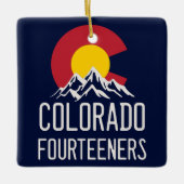 コロラド14ers Fourteers山土産 セラミックオーナメント (正面)