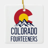 コロラド14ers Fourteers山土産 セラミックオーナメント (正面)