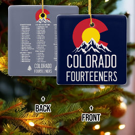 コロラド14ers Fourteers山土産 セラミックオーナメント