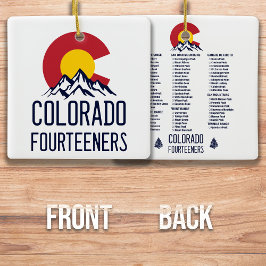コロラド14ers Fourteers山土産 セラミックオーナメント
