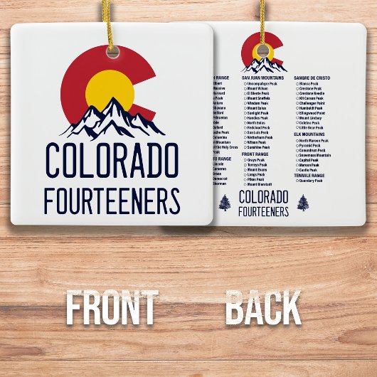 コロラド14ers Fourteers山土産 セラミックオーナメント