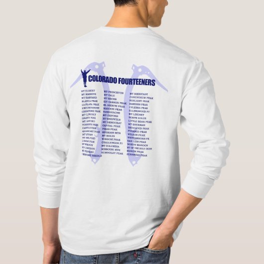コロラド14ers tシャツ (裏面)