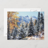 コロラド、サンフアン山脈、初雪 ポストカード (正面/裏面)