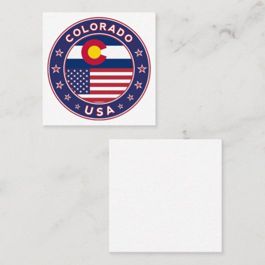 コロラド スクエア名刺 (正面/裏面)